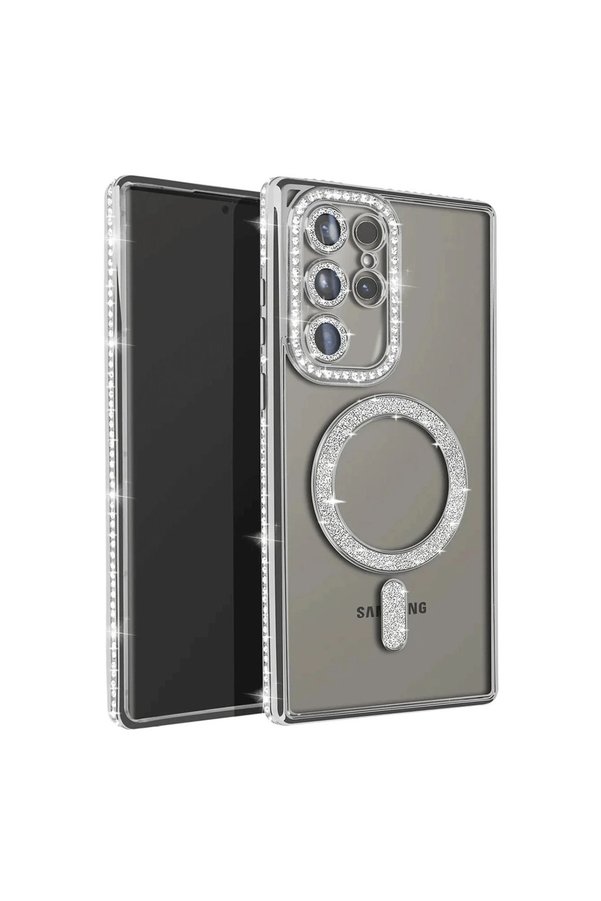 Evimdeyokyok Samsung Galaxy S23 Ultra Joke Simli Magneticsafe Kılıf - Gümüş