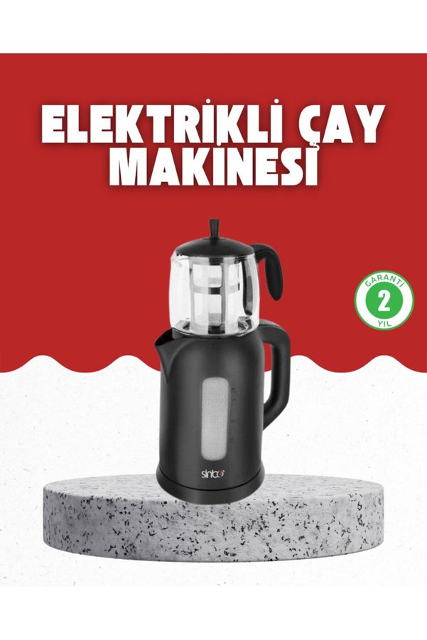 Home Sıcak Tutma Özellikli 2’Si 1 Arada Çay Makinesi Ve Su Isıtıcı