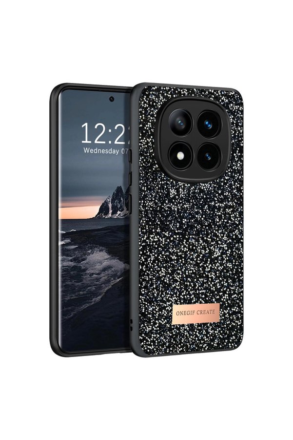 Evimdeyokyok Onegif Xiaomi Redmi Note 14 Pro 4G Bright Simli Kapak - Siyah