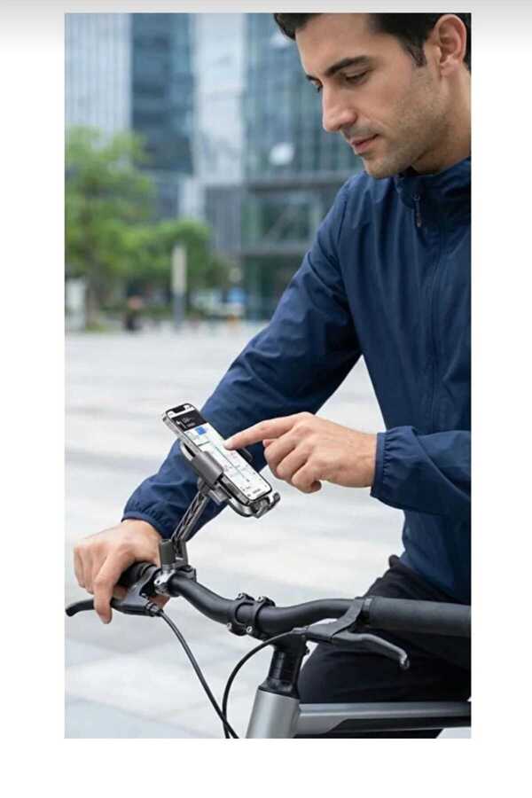 Dıgeruı Xy-089 Motosiklet Bisiklet Telefon Tutucu Ayna Bağlantılı Sarsıntı Önleyici Motor Telefon Tutacağı