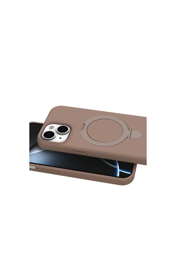 Ethab Ticaret Glb-Stl41414 Apple İphone 15 Plus Regal Magsafe Standlı Kapak - Çöl Titanyum