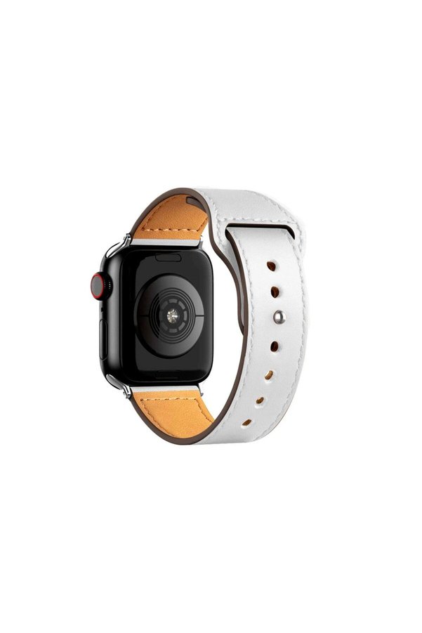 Ethab Ticaret Glb-Stl41414 Apple Watch 42Mm Kr415 Luaz Deri Kordon (Saat Değildir) - Beyaz