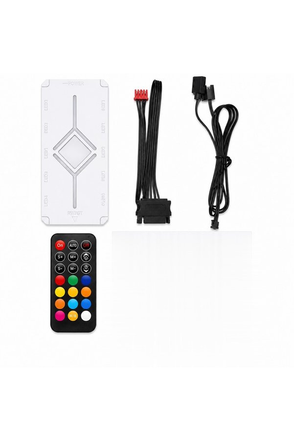 Evimdeyokyok Argb Fan Ve Led Kontrolcü Hub Seti Uzaktan Kumandalı Beyaz Nd2816W