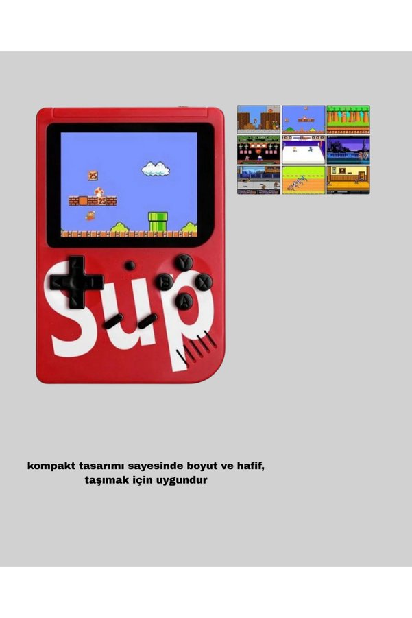 Küçük Hazine Sup Retro El Konsolu – 500 Oyun, Tv Bağlantılı, 3 İnç Ekranlı Şarjlı Mini Atari