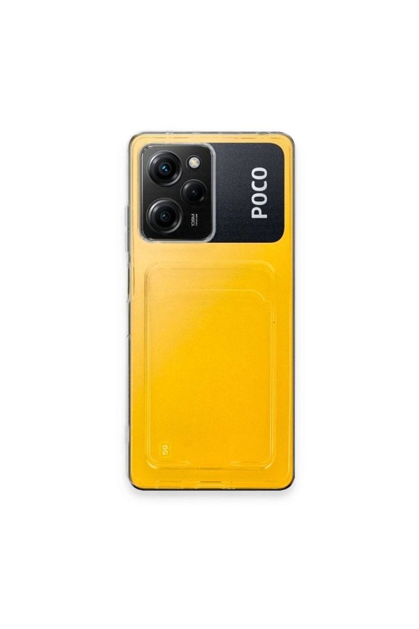 Ethab Ticaret Glb-Stl41414 Poco X5 Pro 5G Kılıf Kart Şeffaf Silikon - Şeffaf
