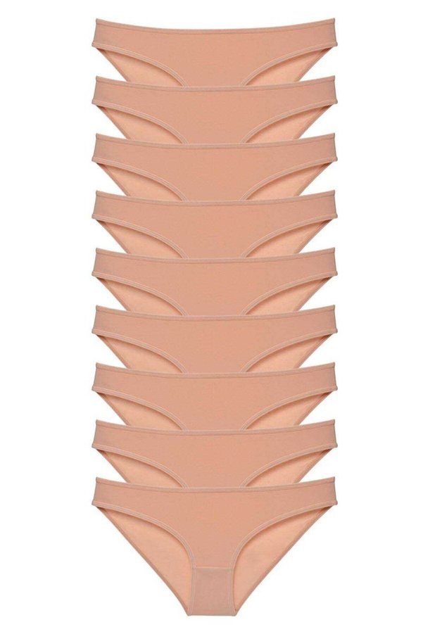 Ethab Ticaret Glb-Stl41414 9 Adet Süper Eko Set Likralı Kadın Slip Külot Ten