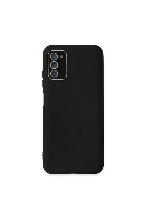 Evimdeyokyok Samsung Galaxy A03S Kılıf Lansman Glass Kapak - Siyah