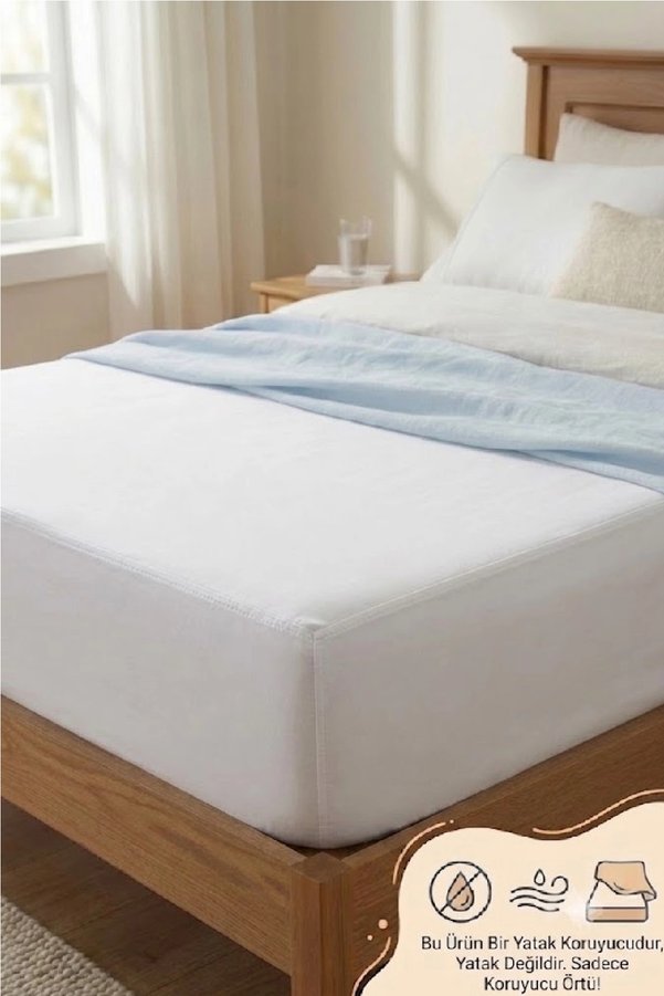 Evony 70X110 Cm Hava Geçiren Kapitoneli Bebe Fitted Yatak Koruyucu Alez