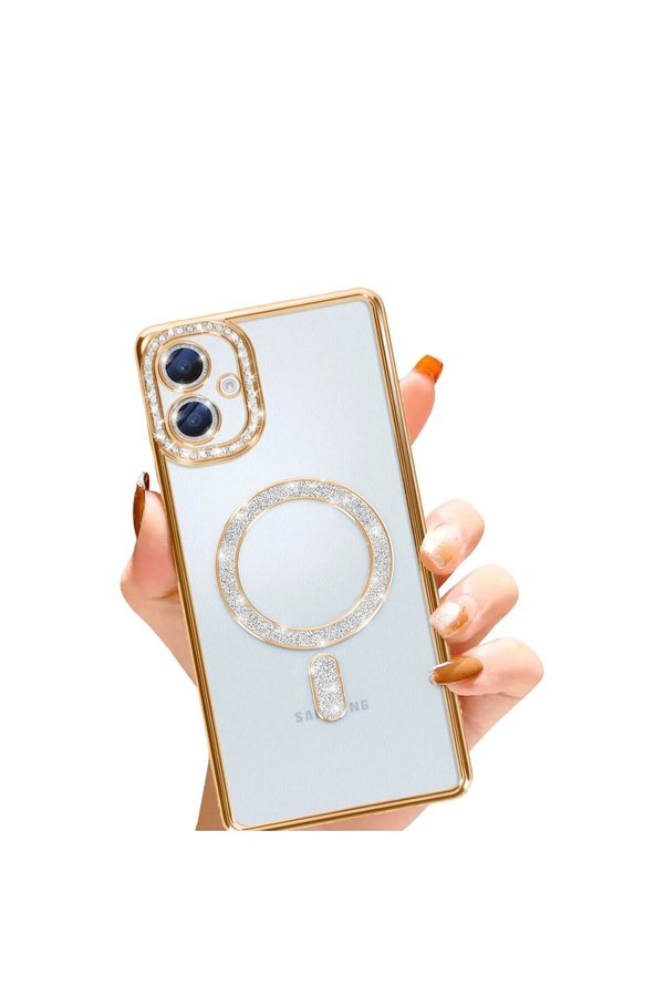 Ethab Ticaret Glb-Stl41414 Samsung Galaxy A06 Joke Simli Magneticsafe Kılıf - Gold
