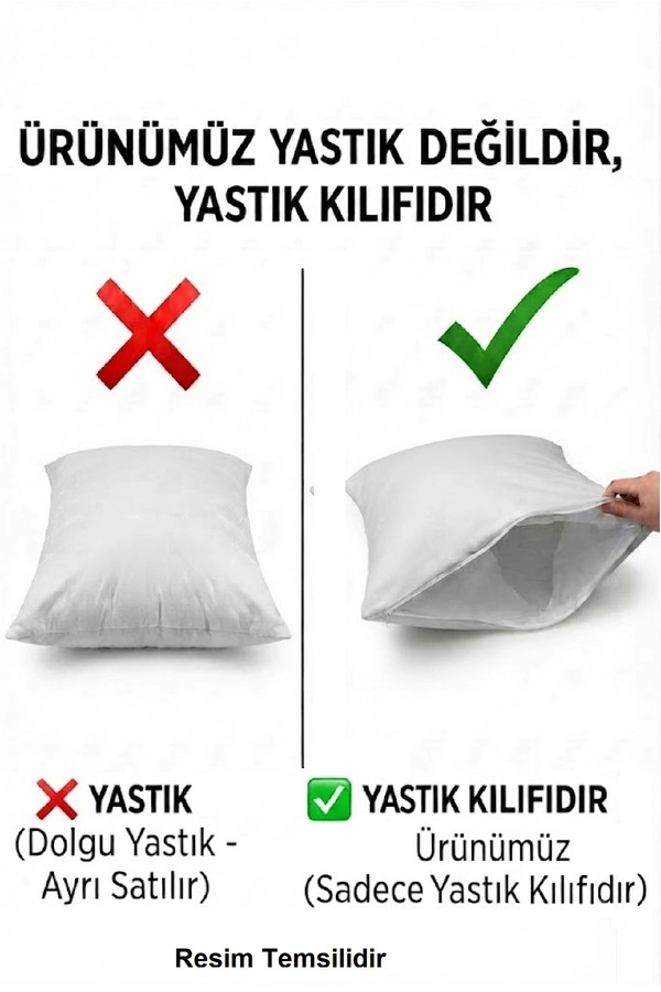 Divanev 2 Adet Flaplı Beyaz Iç Yastık Kılıfı 60X80 Cm