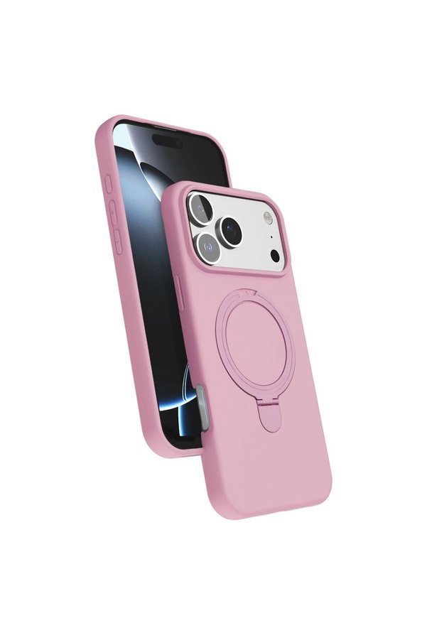 Ethab Ticaret Glb-Stl41414 İphone 17 Pro Regal Magsafe Standlı Kapak - Açık Pembe