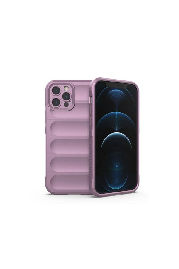 Ethab Ticaret Glb-Stl41414 İphone 12 Pro Kılıf Optimum Silikon - Mor