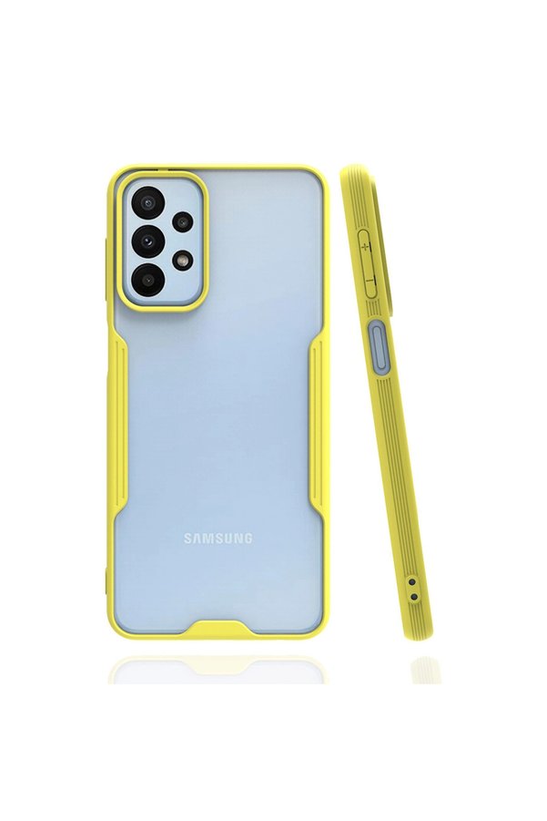 Evimdeyokyok Samsung Galaxy A23 4G Kılıf Platin Silikon - Sarı