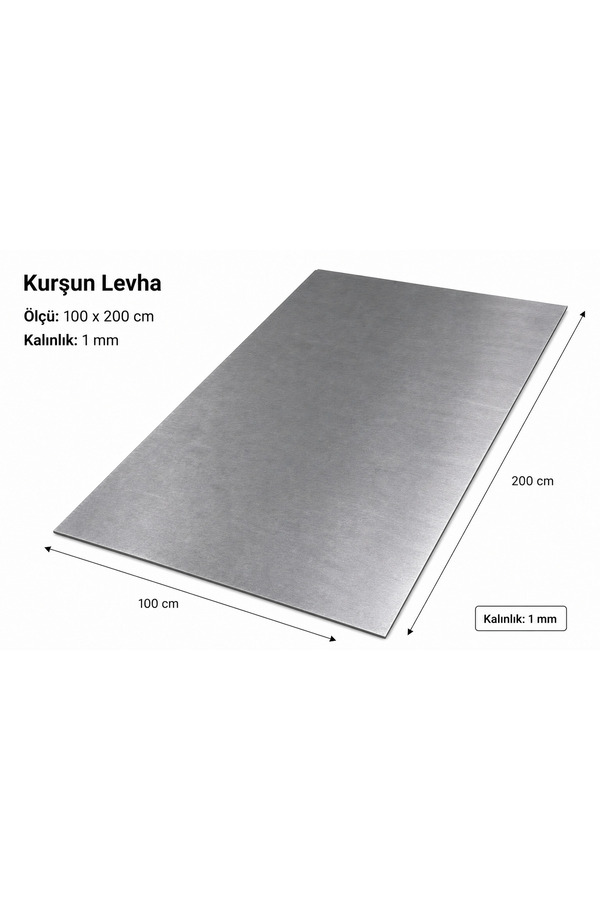 Kamusalmarket Kurşun Levha 100 X 200 Cm 1 Mm Kalınlık