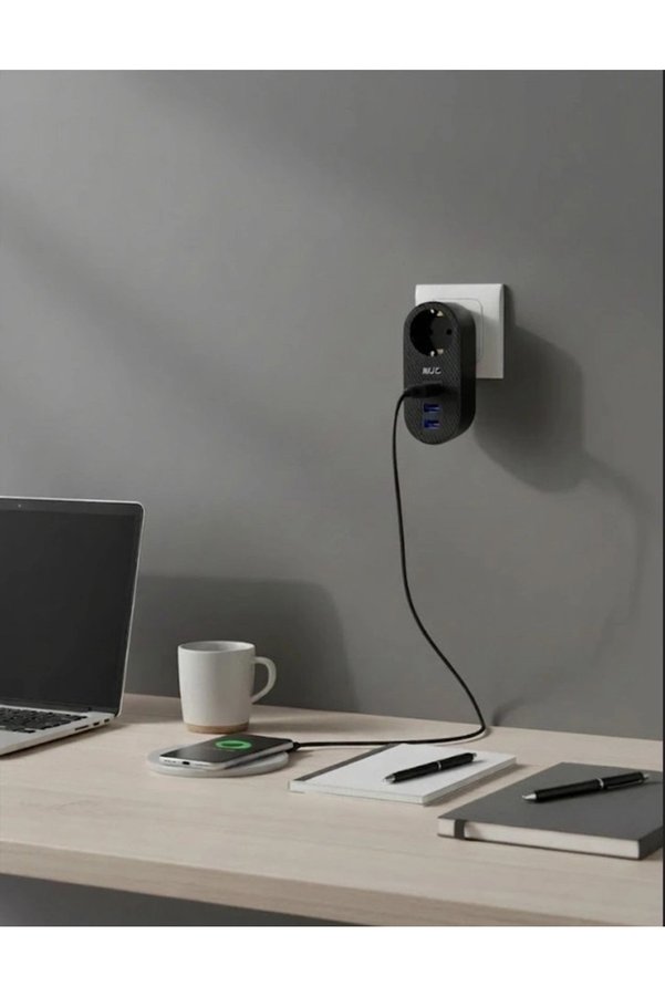 Magicool Ftr-07 2Xusb 1Xtypec Termal Akım Korumalı Isıya Dayanıklı Tekli Priz