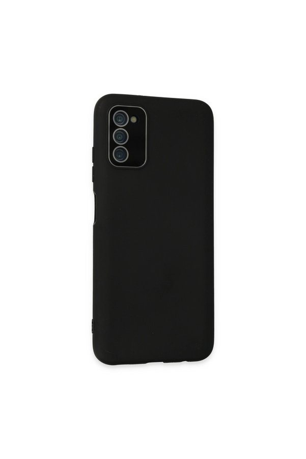 Evimdeyokyok Samsung Galaxy A03S Kılıf Lansman Glass Kapak - Siyah