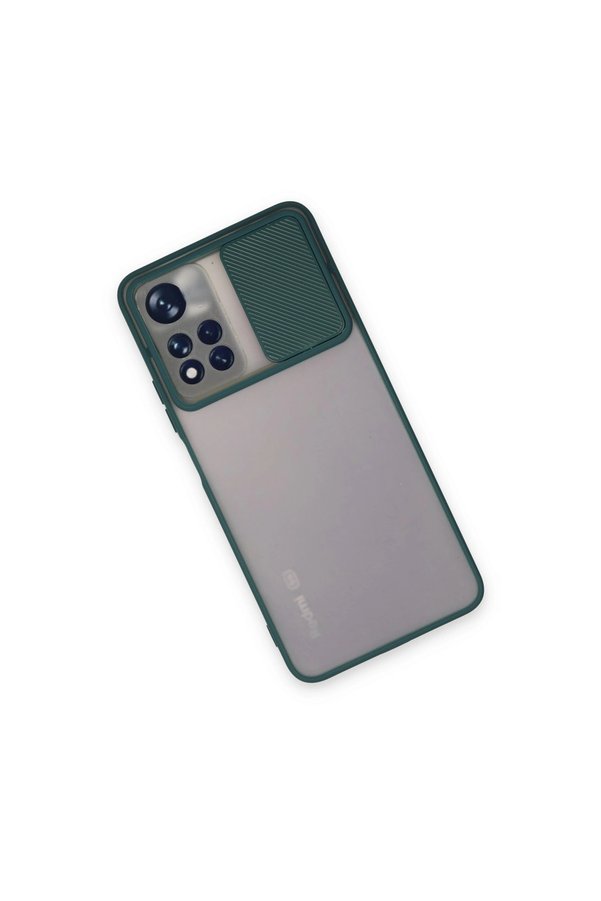 Evimdeyokyok Xiaomi Redmi Note 11T Kılıf Palm Buzlu Kamera Sürgülü Silikon - Yeşil