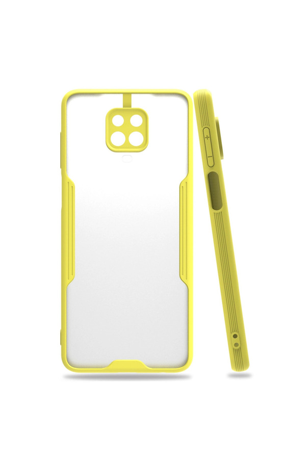 Evimdeyokyok Xiaomi Redmi Note 9S Kılıf Platin Silikon - Sarı