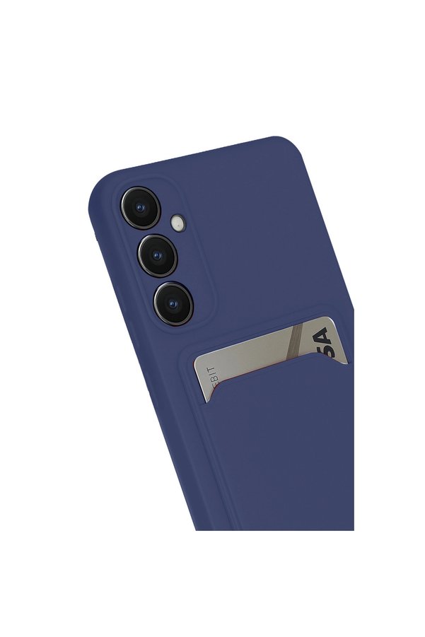 Evimdeyokyok Samsung Galaxy S24 Fe Kılıf Kelvin Kartvizitli Silikon - Lacivert