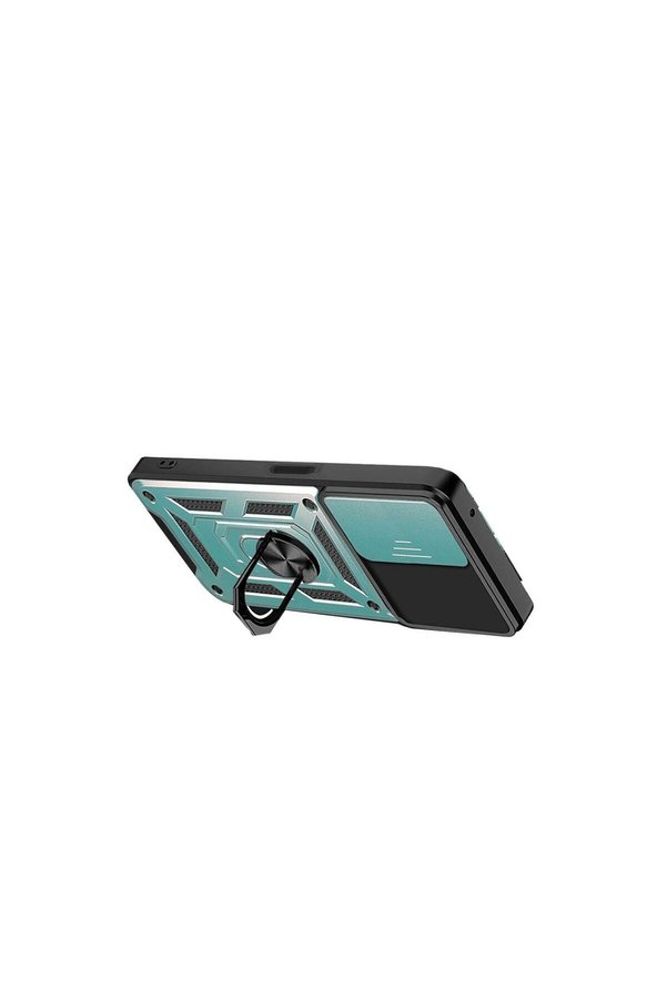 Ethab Ticaret Glb-Stl41414 Xiaomi Redmi Note 13 4G Kılıf Pars Lens Yüzüklü Silikon - Yeşil