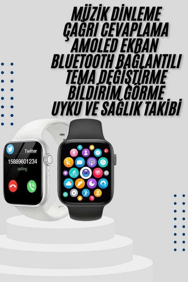 Ethab Giyim Akıllı Saat Yeni Nesil Android Ve İos Uyumlu Titreşim Modlu Alarm Kronometre - Glst8830-7447