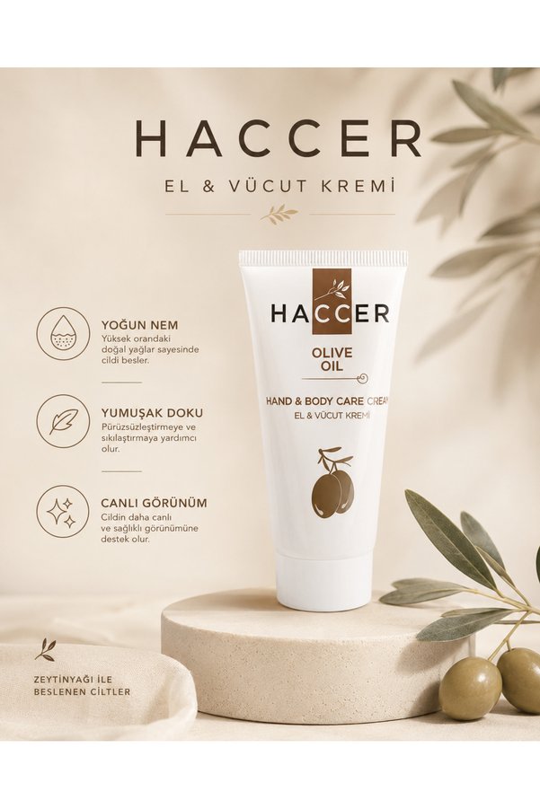 Haccer Doğal El Ve Vücut Nemlendirici Bakım Kremi 150 Ml