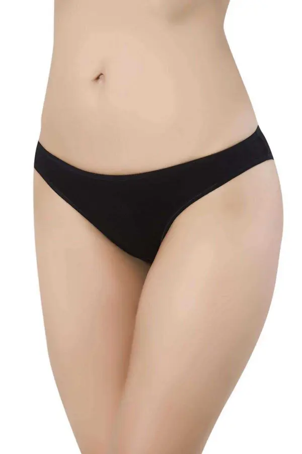 Ethab Ticaret Glb-Stl41414 4 Adet Süper Eko Set Likralı Kadın Slip Külot Siyah Gri