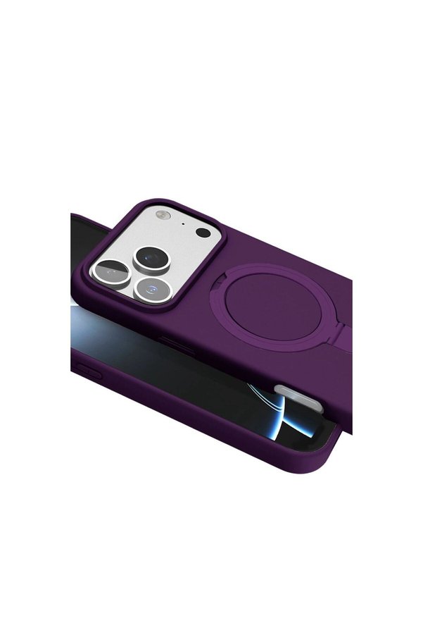 Ethab Ticaret Glb-Stl41414 İphone 17 Pro Regal Magsafe Standlı Kapak - Derin Mor