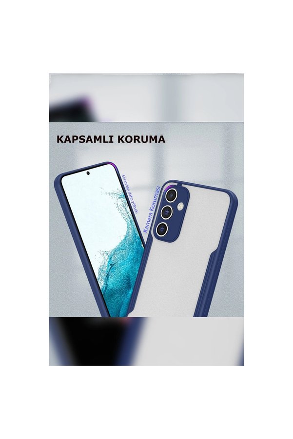 Evimdeyokyok Samsung Galaxy A24 4G Kılıf Platin Silikon - Mavi
