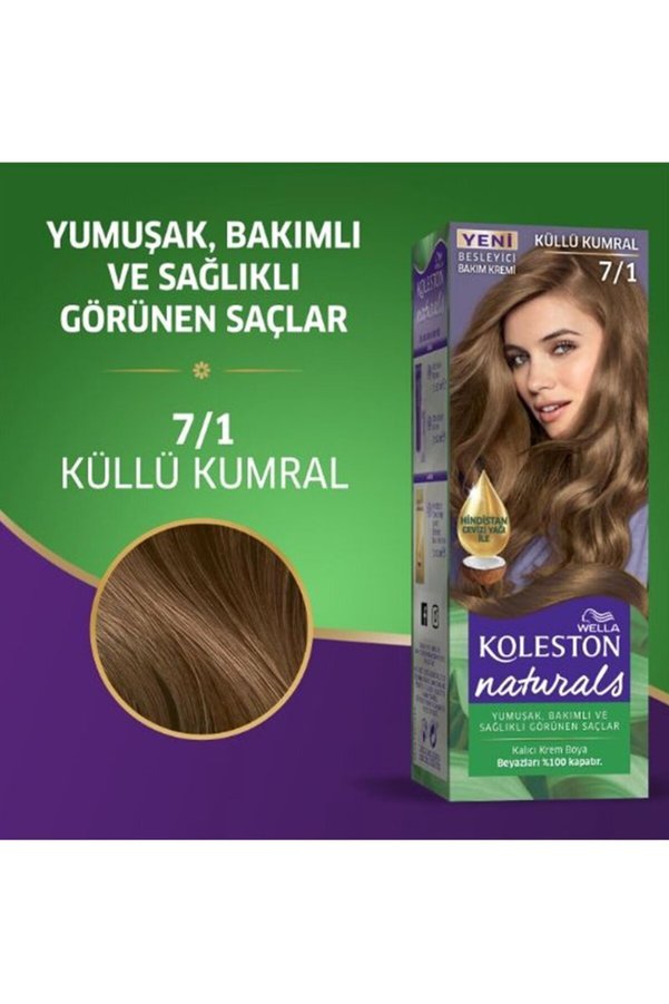 Ethab Ticaret Glb-Stl41414 Naturals Saç Boyası Küllü Kumral 7/1