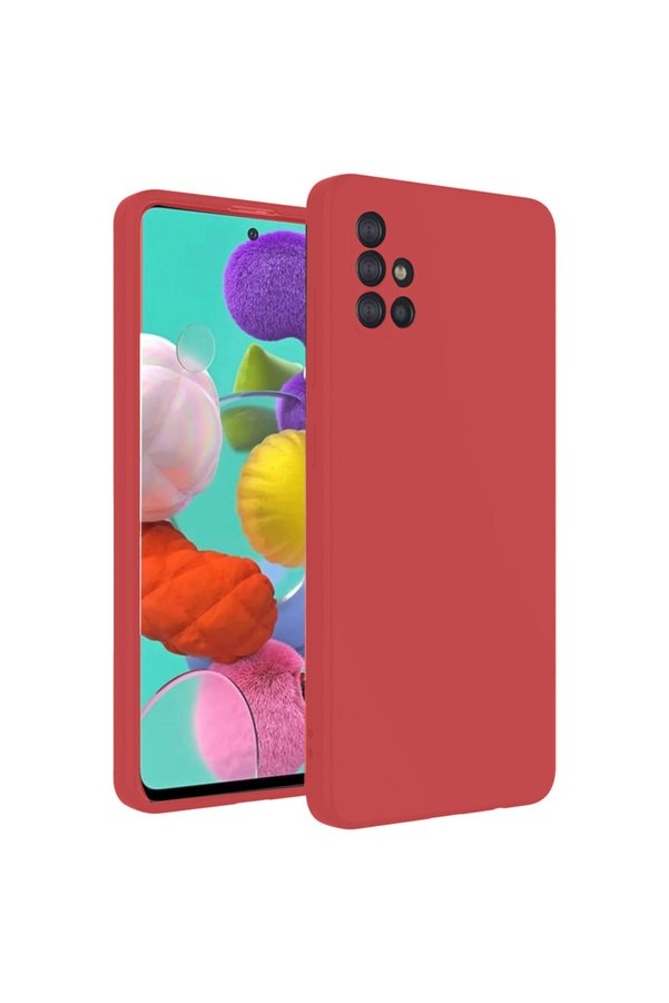 Evimdeyokyok Samsung Galaxy A31 Kılıf Nano İçi Kadife Silikon - Kiremit
