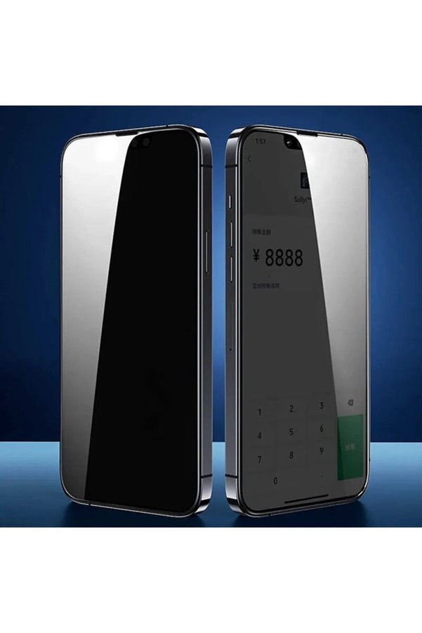 Ethab Ticaret Glb-Stl41414 Iphone 7G Siyah Uyumlu Hayalet Ekran Gizli Tam Kaplayan Kırılmaz Cam Seramik Ekran Koru