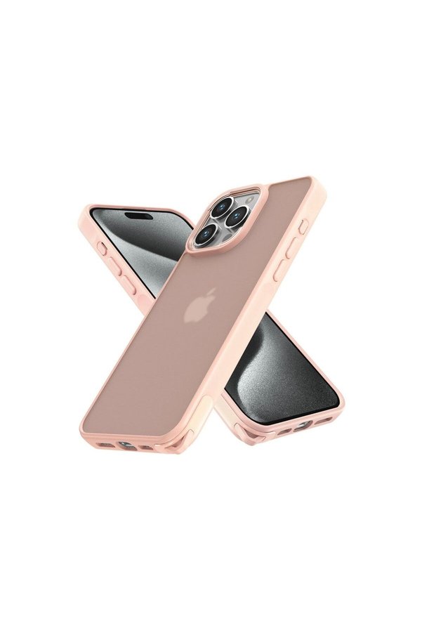 Ethab Ticaret Glb-Stl41414 İphone 15 Pro Kılıf Elegant Kapak - Pudra