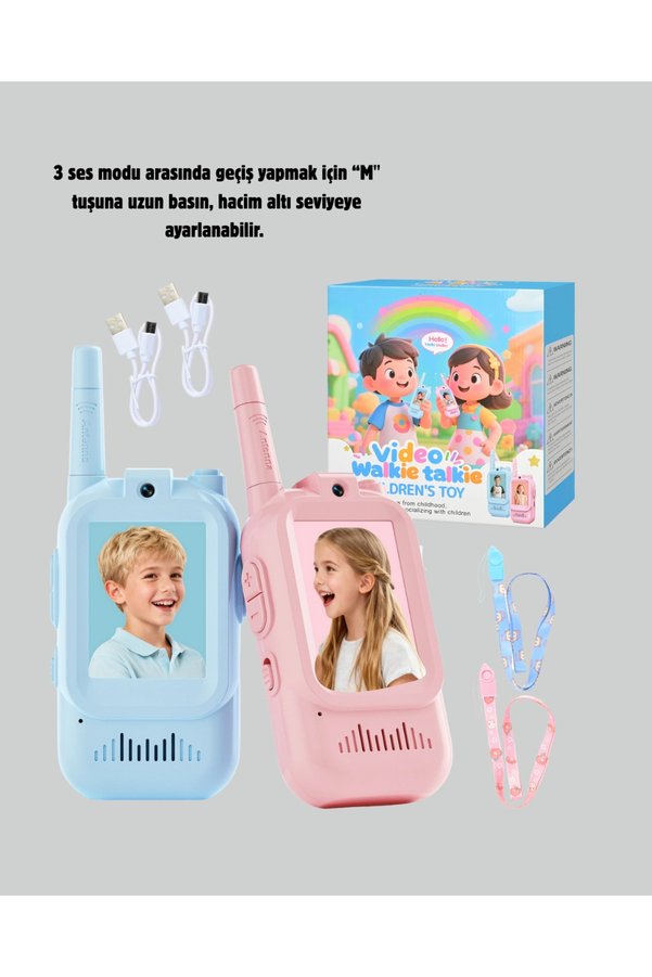 Ezere Çocuklar İçin Video Görüşmeli Walkie Talkie Uzun Mesafe İletişim
