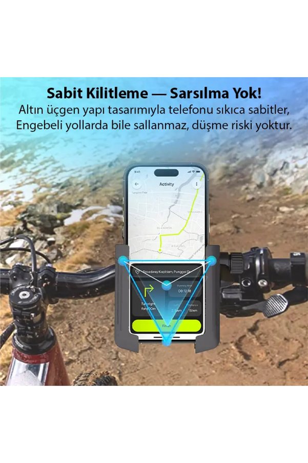 Ezere Ally Crown Gidon Bağlantılı Bisiklet Ve Motosiklet Telefon Tutucu-(5775) - Karbul3543-1739