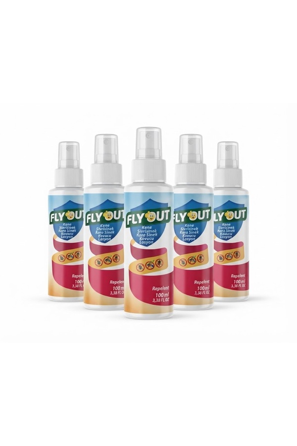 Bio Fly Out 100 Ml Kene, Sivrisinek Ve Kara Sinek Kovucu Losyon (5 Li Avantaj Paketi)