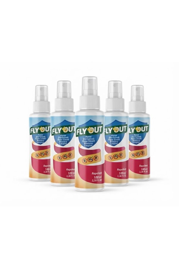 Bio Fly Out 100 Ml Kene, Sivrisinek Ve Kara Sinek Kovucu Losyon (5 Li Avantaj Paketi)