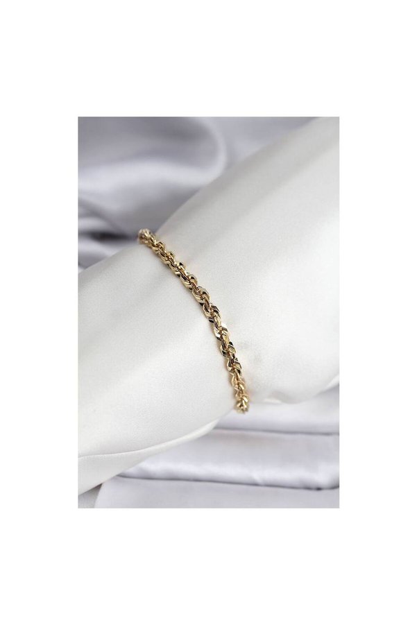 Evimdeyokyok 14K Gold Renk Kaplama Burgu Zincir Model Cm Kadın Bileklik - Tj-Bb8135