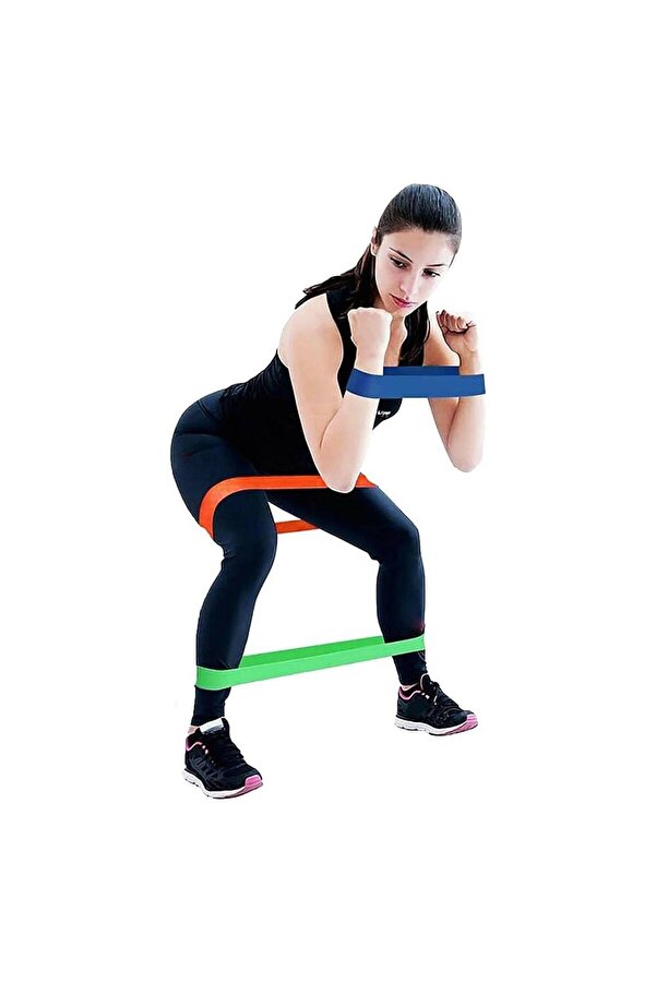 Evimdeyokyok Pilates Squat Aerobik Direnç Lastiği 5 Li Paket