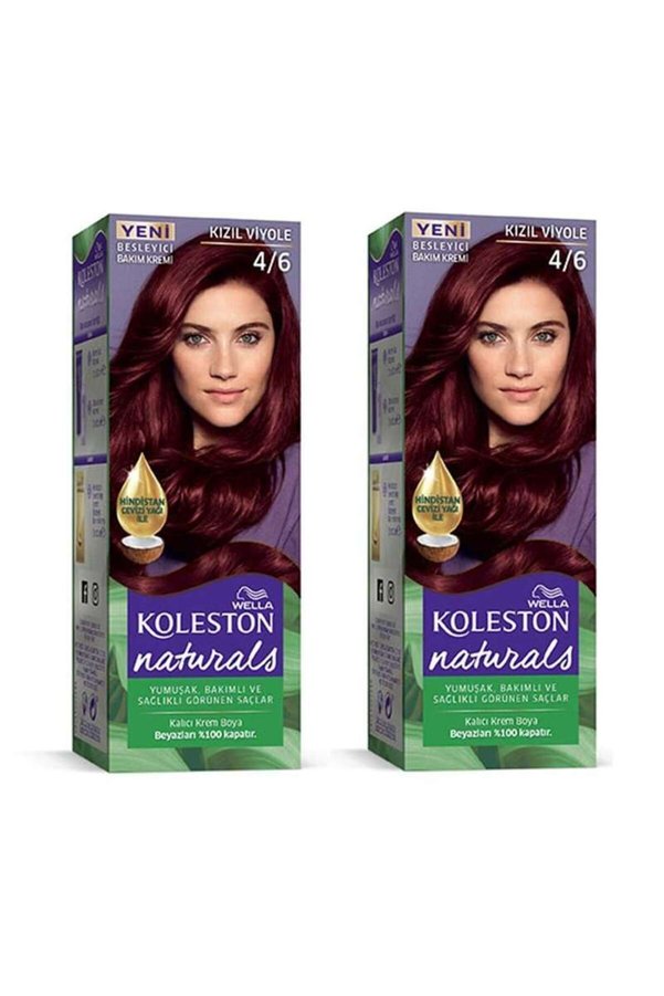 Wella Koleston Naturals Saç Boyası Kızıl Viyole 4/6 2X Paket