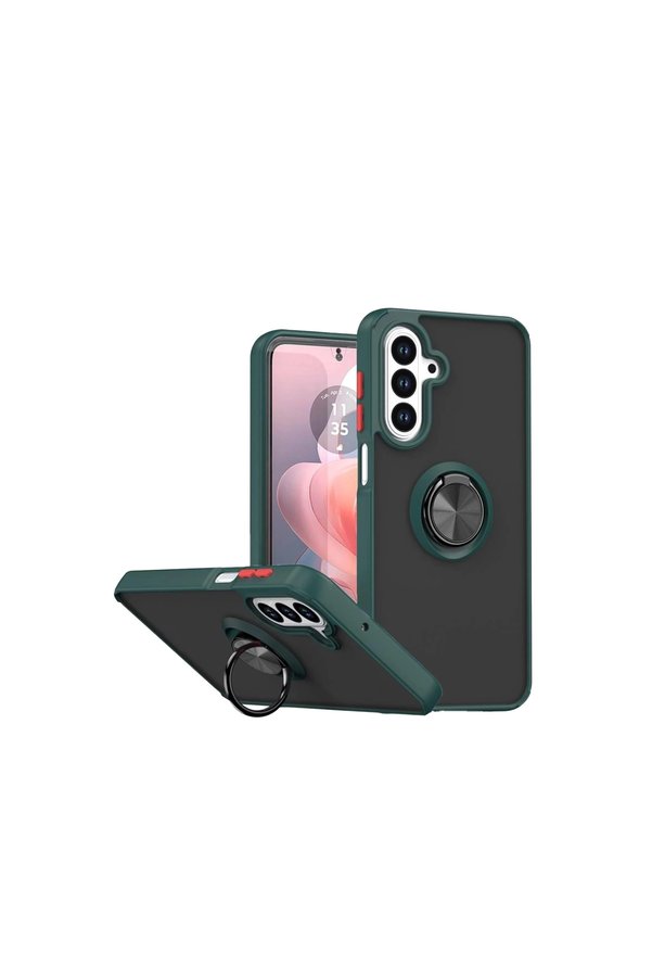 Evimdeyokyok Samsung Galaxy A27 5G Montreal Yüzüklü Silikon Kapak - Yeşil