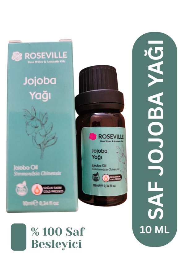 Roseville Jojoba Yağı %100 Saf Ve Doğal Soğuk Sıkım 10 Ml