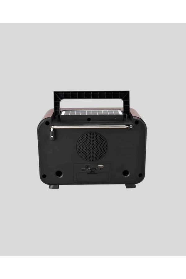 Hubrendy Tekno Şömine Efektli Solar Hoparlör Bluetooth 5.3 Radyo Aux Usb Tf Destekli