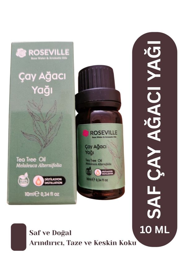 Roseville Çay Ağacı Uçucu Yağı %100 Saf Ve Doğal 10 Ml