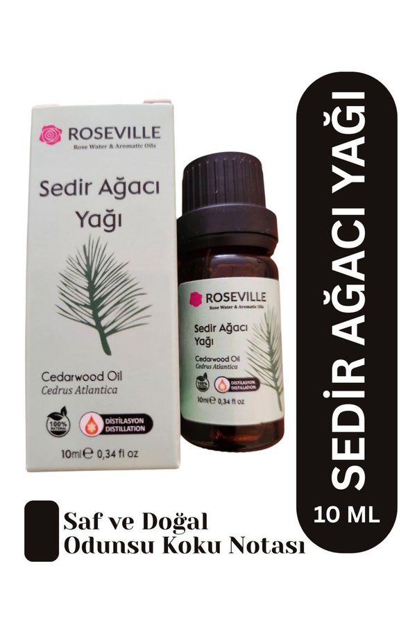 Roseville Sedir Uçucu Yağı %100 Saf Ve Doğal 10 Ml