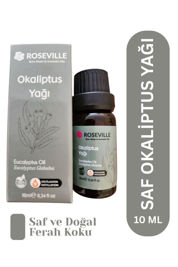 Roseville Okaliptus Uçucu Yağı %100 Saf Ve Doğal 10 Ml