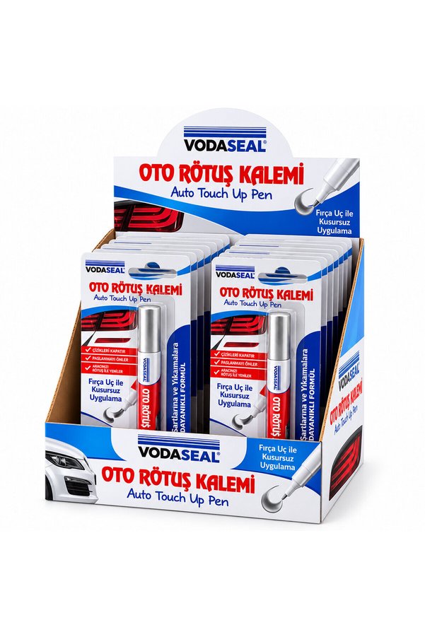 Go İthalat 12 Adet Metalik Gümüş Oto Rötuş Kalem Fırça Uç 5Ml () Glbl-Stl57839