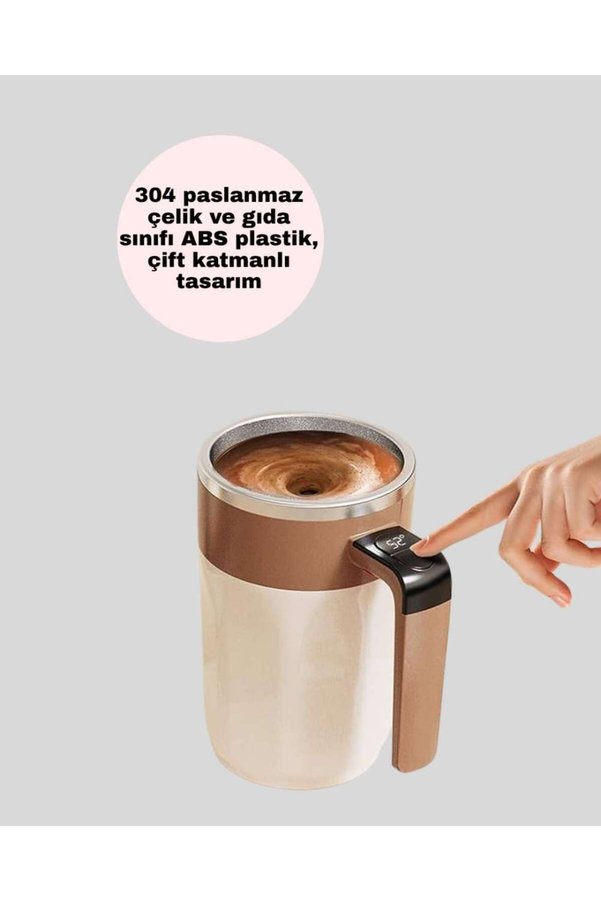 Ezere Usb Şarjlı Manyetik Karıştırıcı Kupa – Otomatik Kahve Karıştırma Bardağı
