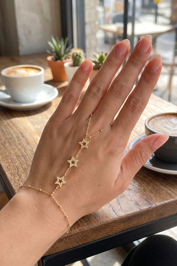 Ethab Giyim Gold Renk Pirinç Zirkon Taşlı Yıldız Model Şahmeran 5886 - Glst8695-8014