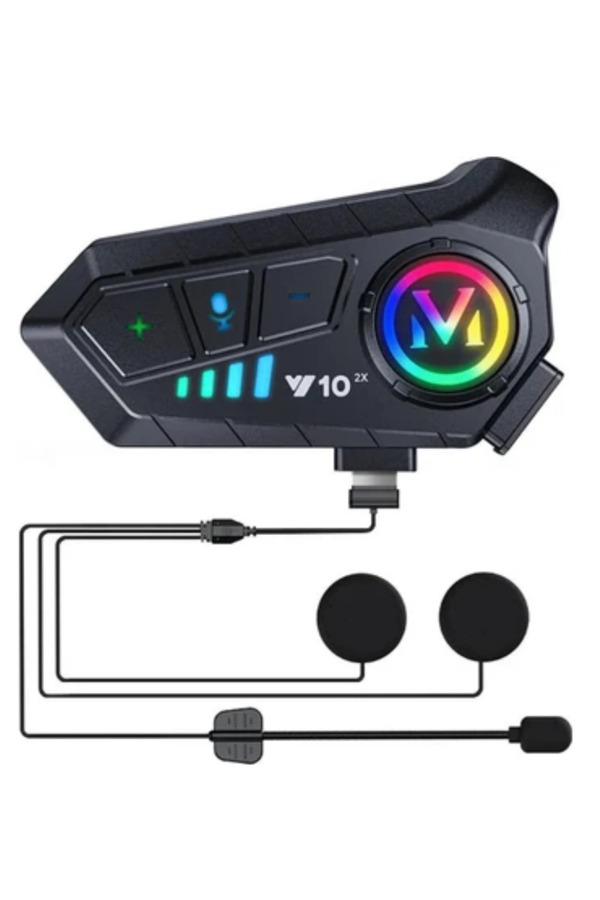 Hubrendy Bluetooth 5.3 Kask İçi Intercom Kulaklık 1000 M Mesafe 1000 Mah